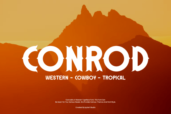 Conrod Font: A Western Display Typeface for Handmade Products and Craft Designs