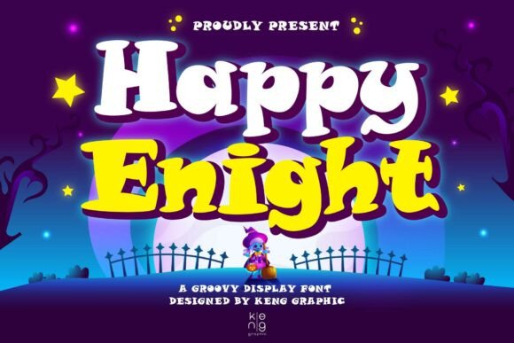 Happy Enight: A Groovy Display Font for Bold Brand Campaigns