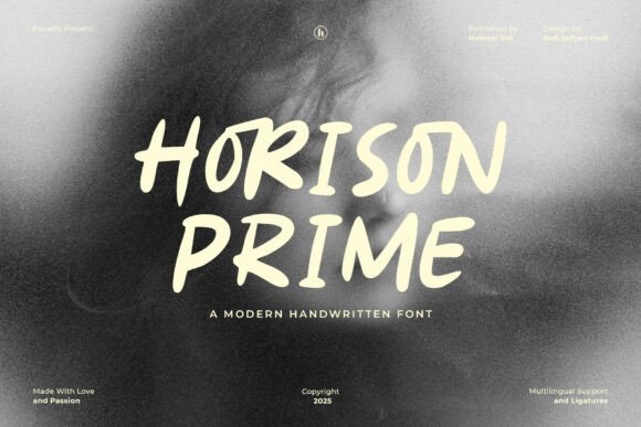 Horison Prime: Bold Handwritten Display Font for Designers