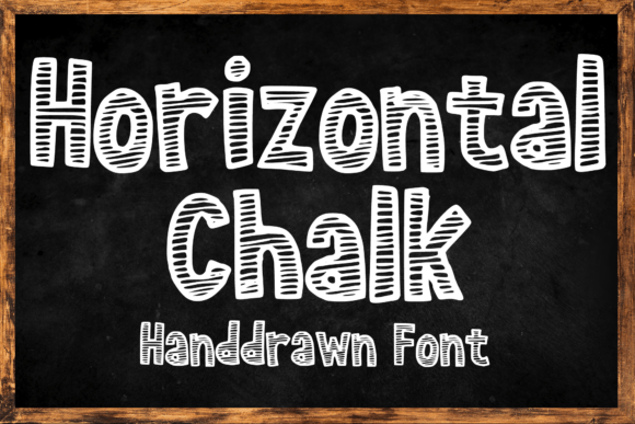 Horizontal Chalk Display Font for Handmade Branding