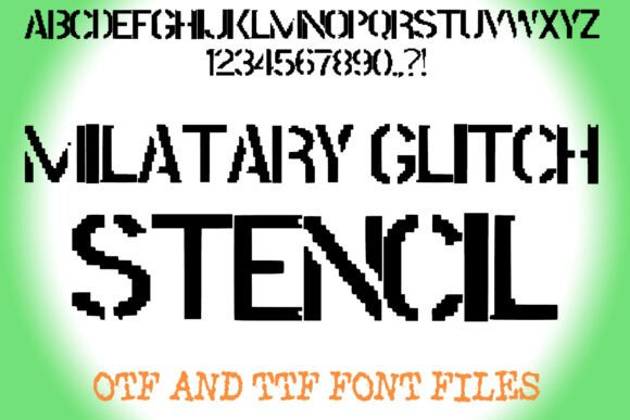 Military Glitch Stencil: A Display Font for Bold Web Design