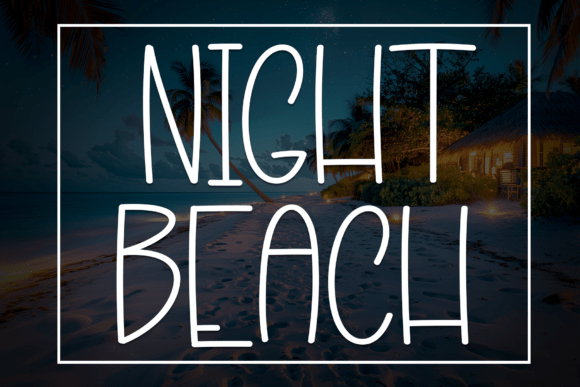 Night Beach Font: A Casual Display Typeface for Campaign Design