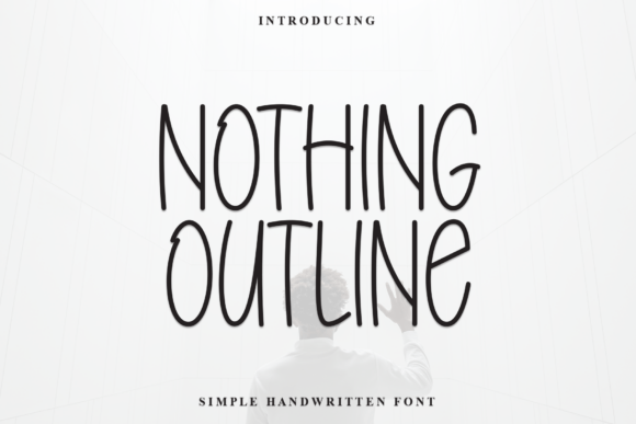 Nothing Outline Font for Business Branding