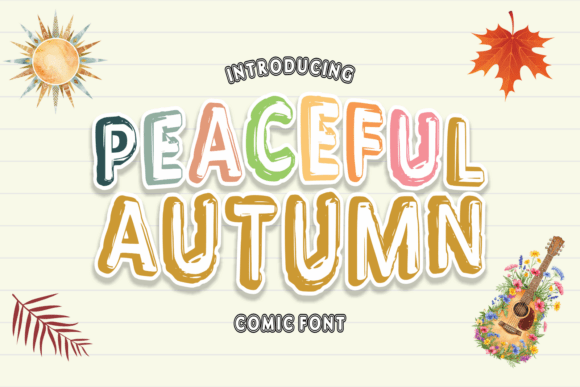 Peaceful Autumn: Ornamental Display Font for Creative Crafters