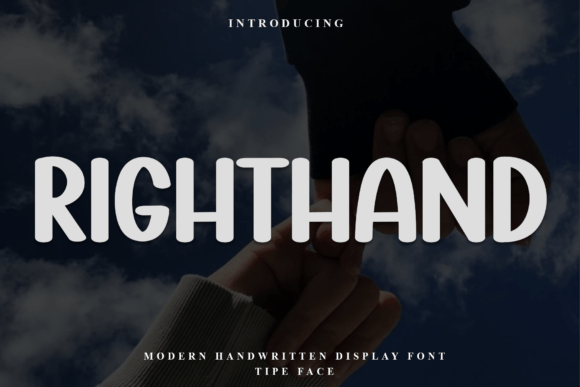 Righthand Font: A Playful Display Typeface for Handmade Products