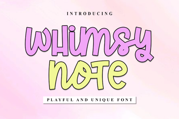 Whimsy Note1 Font for Web Design